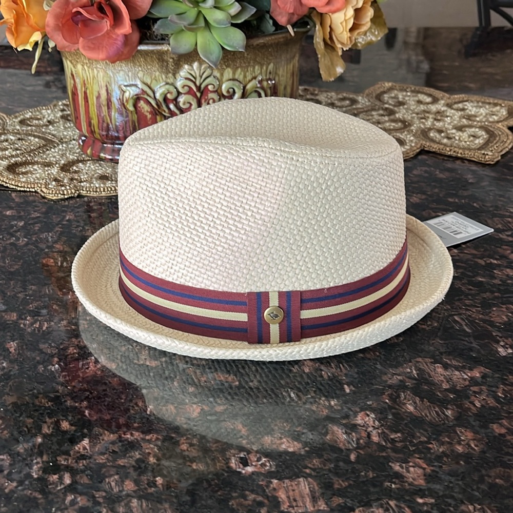 Peter Grimm Deppo Fedora in Natural Size XXL with Wine and Gold Band